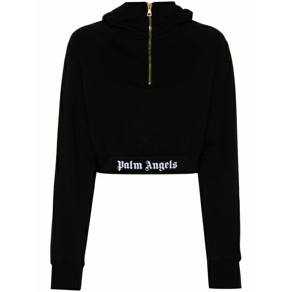 パーム・エンジェルス レディース パーカー・スウェットシャツ アウター Logo-underband hoodie Black