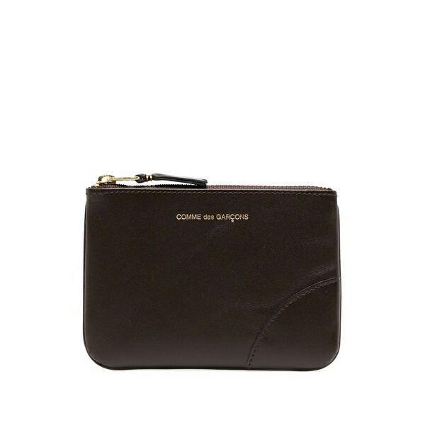 コムデギャルソン メンズ 紙入れ 付属品 Leather zip wallet Brown