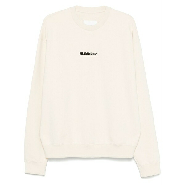 ジル・サンダー メンズ パーカー・スウェットシャツ アウター Logo-print sweatshirt Neutrals｜asty