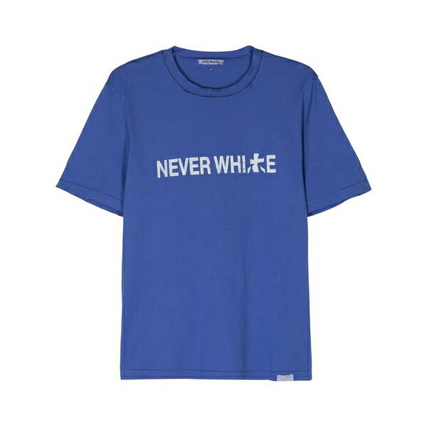 プレミアータ メンズ Tシャツ トップス Athens logo-print t-shirt Blue|asty