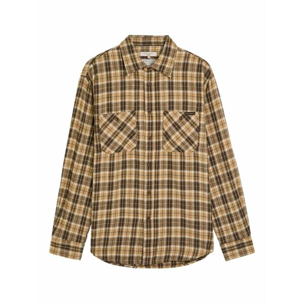 ヌーディージーンズ メンズ シャツ トップス Julian check-pattern pocket shirt Brown|asty