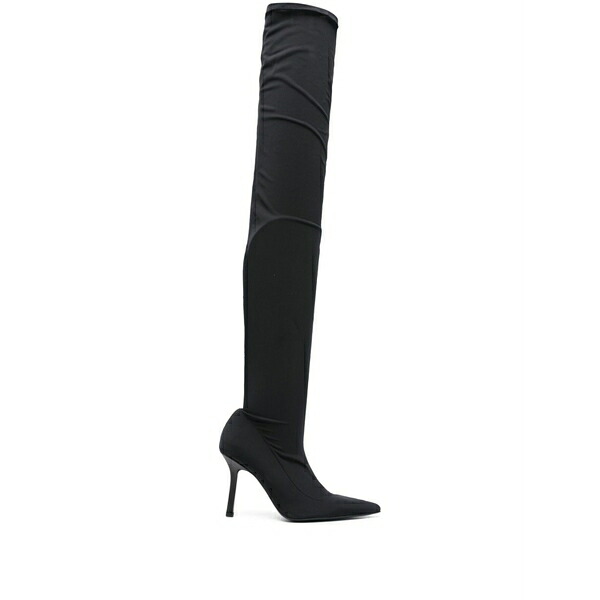 パトリツィア ペペ レディース ブーツ シューズ 85mm stretch heeled boots Black|asty