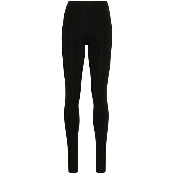 ファビアナ フィリッピ レディース レギンス ボトムス High-waist ribbed-knit leggings Black
