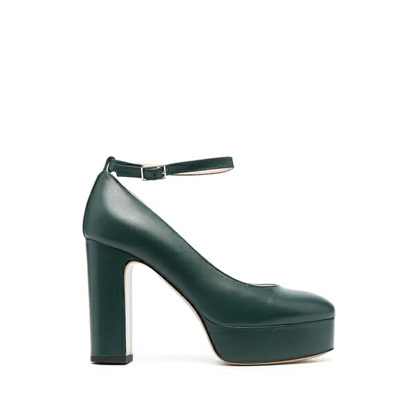 パロッシュ レディース パンプス シューズ Ankle-strap platform pumps Green|asty