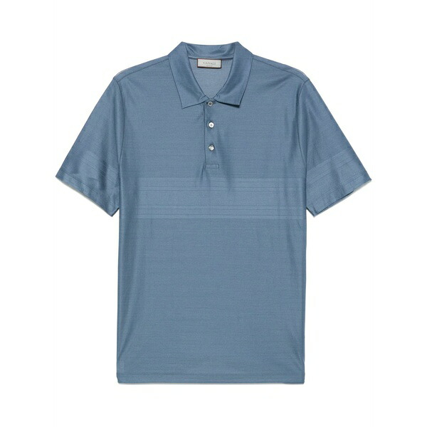 カナーリ メンズ ポロシャツ トップス Cotton polo shirt Blue｜asty