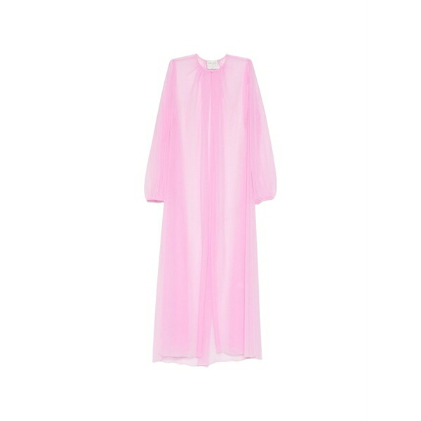 フォルテ フォルテ レディース 厚地の外套 アウター Semi-sheer coat Pink