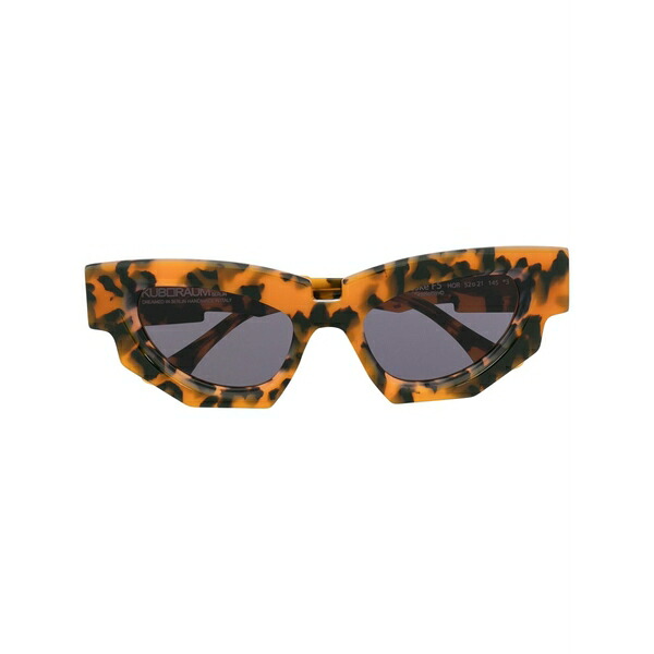 クボラウム メンズ サングラス・アイウェア アクセサリー Cat-eye frame sunglasses Brown|asty
