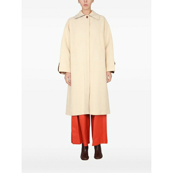アリジ レディース コート アウター Button-cuff wool-blend coat Neutrals｜asty