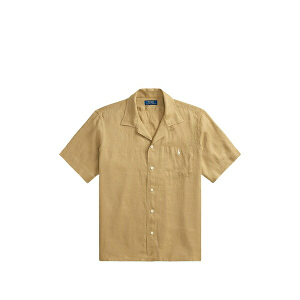 ラルフローレン メンズ シャツ トップス Embroidered linen shirt Neutrals