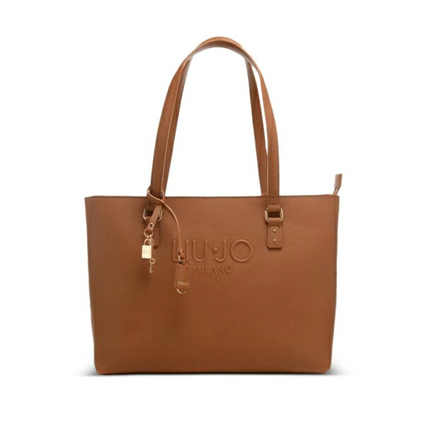リュージョー レディース ショルダーバッグ 御徒面子 Embossed padlock shoulder bag Neutrals