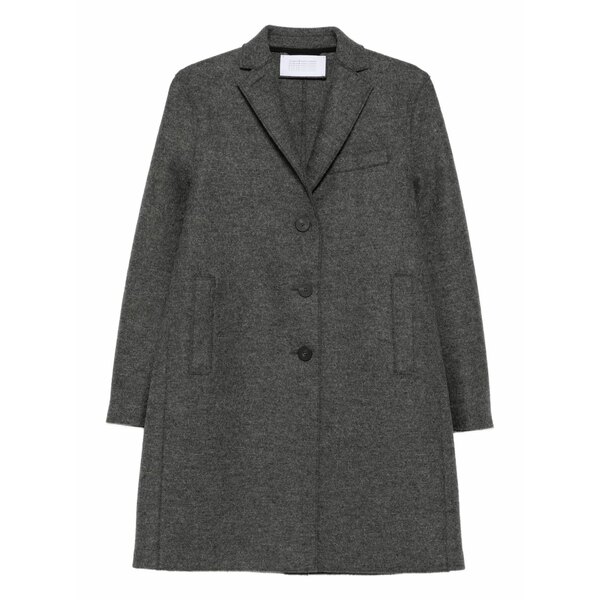 ハリスワーフロンドン レディース 厚地の外套 アウター Button-front pocket coat Grey コート・ジャケット-レディースファッション