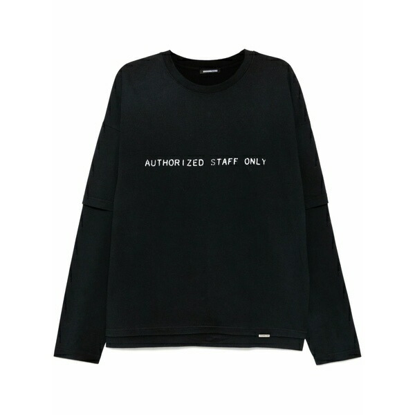 グラウンド ゼロ メンズ Tシャツ トップス Graphic-print t-shirt Black|asty