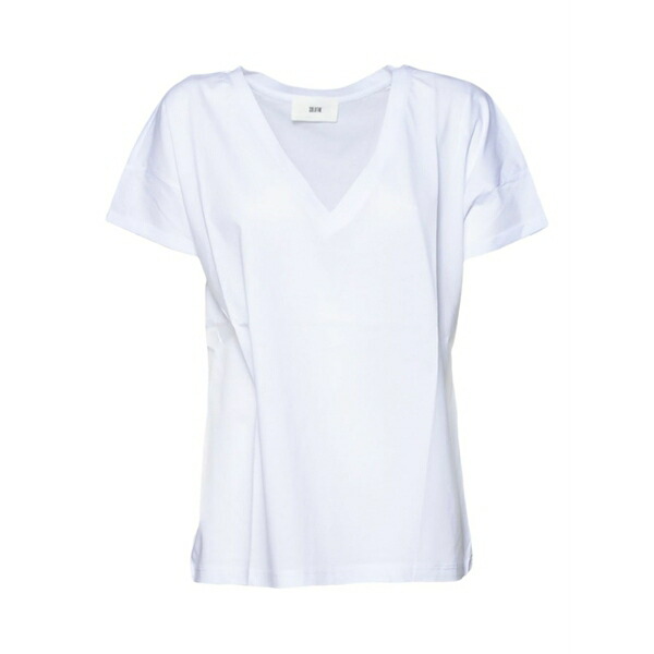 ソロトレ レディース Tシャツ トップス V-neck t-shirt White