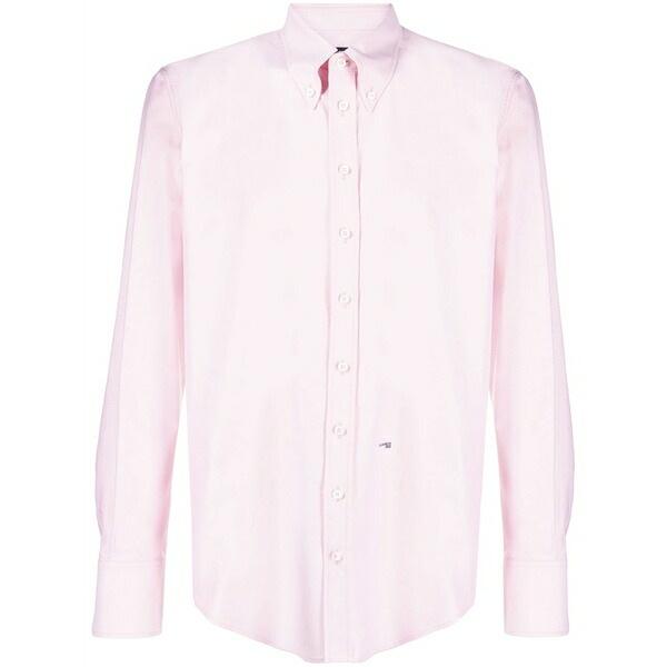 ディースクエアード メンズ シャツ トップス Logo-print button-up shirt Pink｜asty
