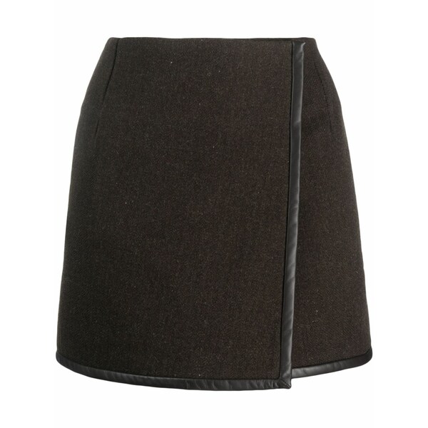 ゴールデングース レディース スカート ボトムス High-waisted virgin-wool skirt Brown|asty