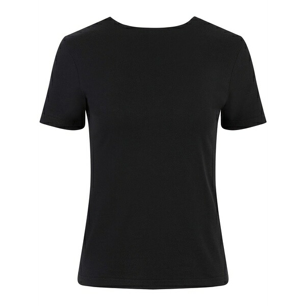 ニナリッチ レディース Tシャツ トップス Plunging draped back t-shirt Black｜asty