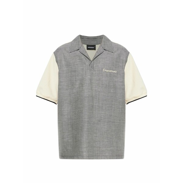 ディースクエアード メンズ Tシャツ トップス Short-sleeved houndstooth t-shirt Neutrals|asty