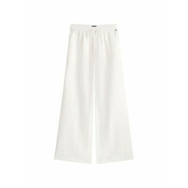 トミー ヒルフィガー レディース カジュアルパンツ ボトムス Drawstring palazzo pants White｜asty