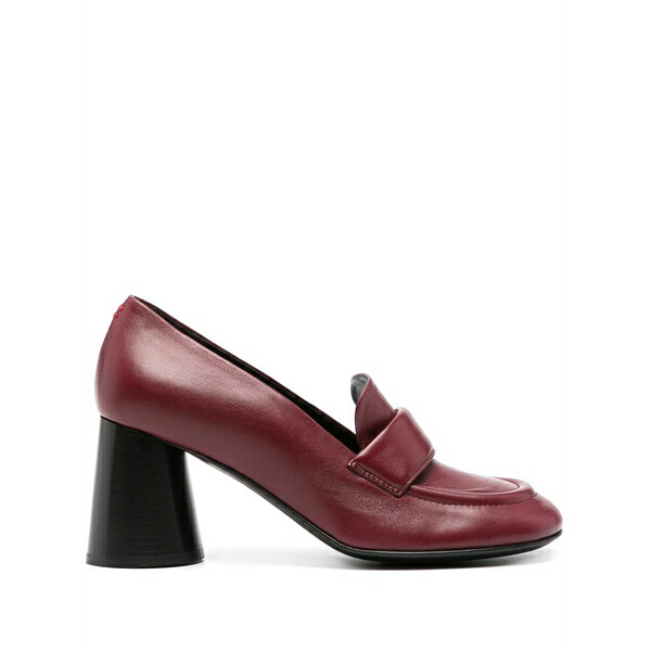 ハルマネラ レディース パンプス シューズ Block-heel 75mm leather loafers Red｜asty