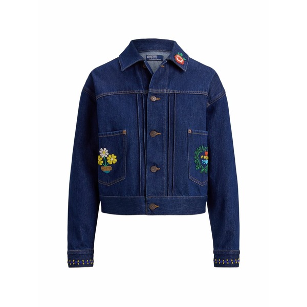 ラルフローレン レディース 上衣＆上衣 アウター Bead-embellished denim jacket Blue