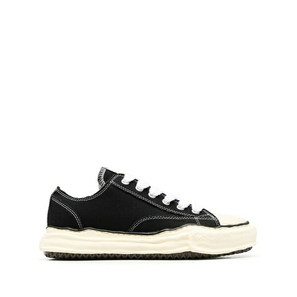 ミハラヤスヒロ メンズ スニーカー シューズ Logo-patch lace-up sneakers Black