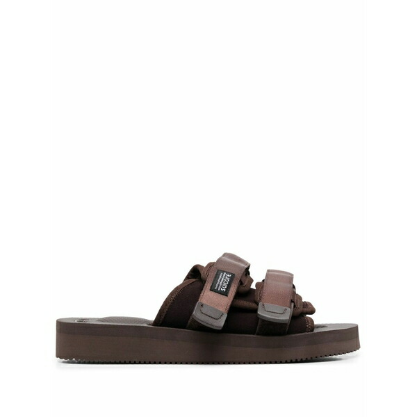スイまかない方 メンズ サンダル シューズ Open-toe touch-strap sandals Brown