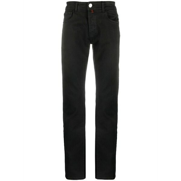 ビリオネア メンズ デニムパンツ ボトムス Mid-rise straight-leg jeans Black|asty