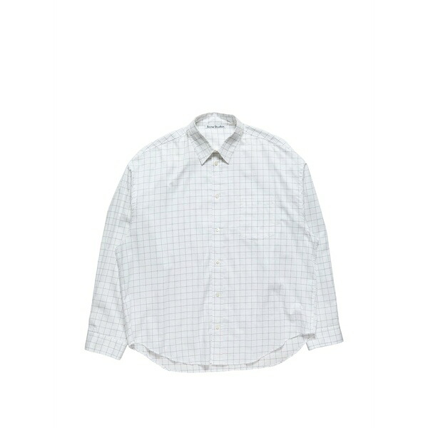 アクネ ストゥディオズ メンズ シャツ トップス Organic cotton shirt White|asty