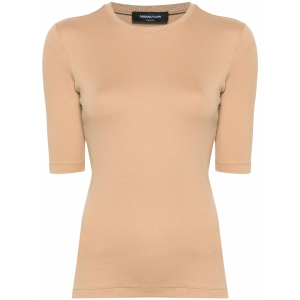 ファビアナ フィリッピ レディース プルオーバー トップス Jersey t-shirt Brown
