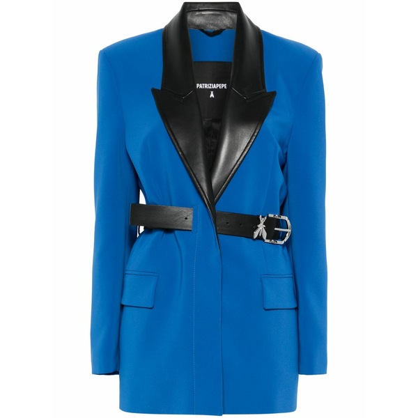 パトリツィア ペペ レディース 上衣＆上衣 アウター Contrasting-collar blazer Blue