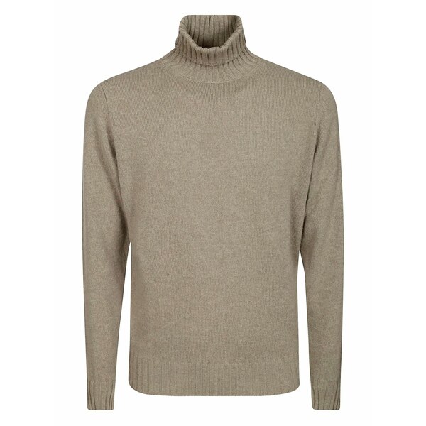 フィリッポ デ ラウレンティス メンズ ニット&セーター アウター Ribbed turtleneck sweater Neutrals|asty