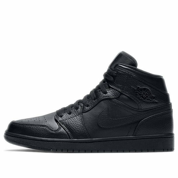Air Jordan ジョーダン メンズ スニーカー  【Air Jordan 1 Mid \u0027Triple Black\u0027 2020 554724-091】  大きさ US_M_17