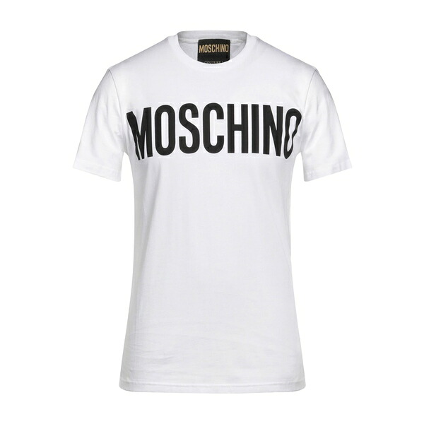 【送料無料】 モスキーノ メンズ Tシャツ トップス T-shirts White