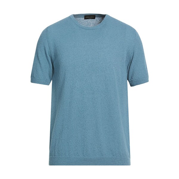 【貨物輸送無料】 ロベルトコリーナ メンズ 編み物\u0026プルオーバー アウター Sweaters Azure