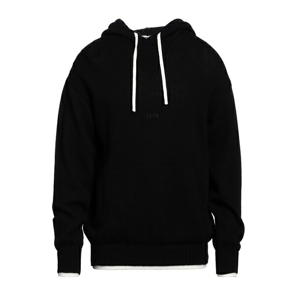 【送料無料】 エムエスジイエム メンズ ニット&セーター アウター Sweaters Black｜asty