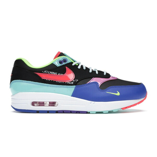 Nike ナイキ メンズ スニーカー  【Nike Air Max 1 Black Hyper Grape】  大きさ US_10.5(28.5糎) Black/Hyper Grape/Hyper Royal/Laser Crimson