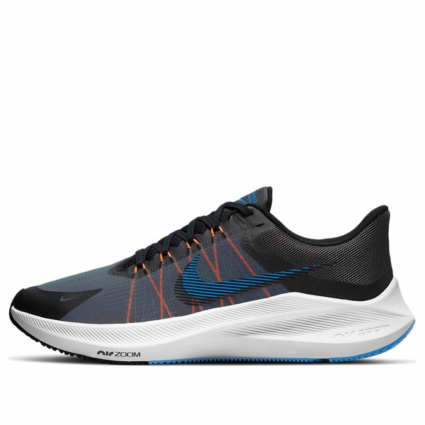 Nike ナイキ メンズ スニーカー 【Nike Air Zoom Winflo 8 'Black Gray Blue' CW3419-007】 サイズ US_8.5(26.5cm)|asty