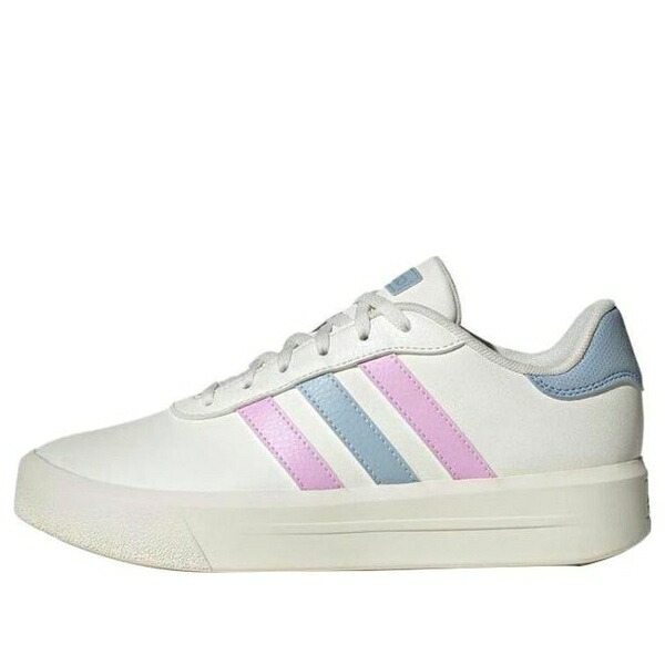 adidas アディダス レディース スニーカー Off White / Bliss Lilac / Wonder Blue 【(WMNS) adidas Court Platform Shoes \u0027Off White Lilac Blue\u0027 IE9987】  大きさ US_6(23.0糎)