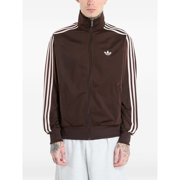 アディダス メンズ パーカー・スウェットシャツ アウター Firebird zip-up sweatshirt Brown|asty