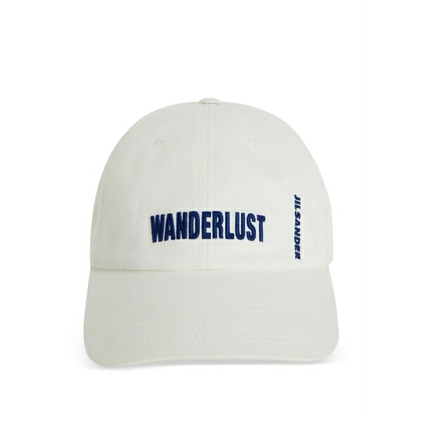 ジル・サンダー メンズ 鳥打ち帽 付属物 Embroidered-logo baseball cap White
