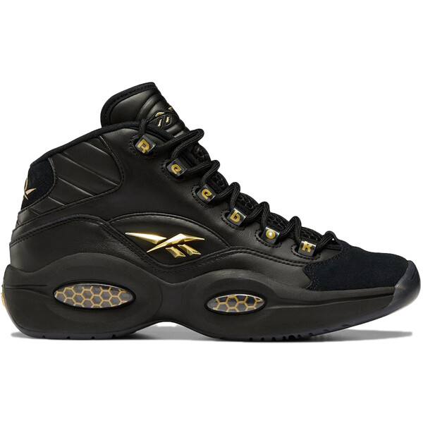 Reebok リーボック メンズ スニーカー  【Reebok Question Mid Black Gold】  大いさ US_9.5(27.5糎) Black/Black/Gold Metallic 靴-スニーカー