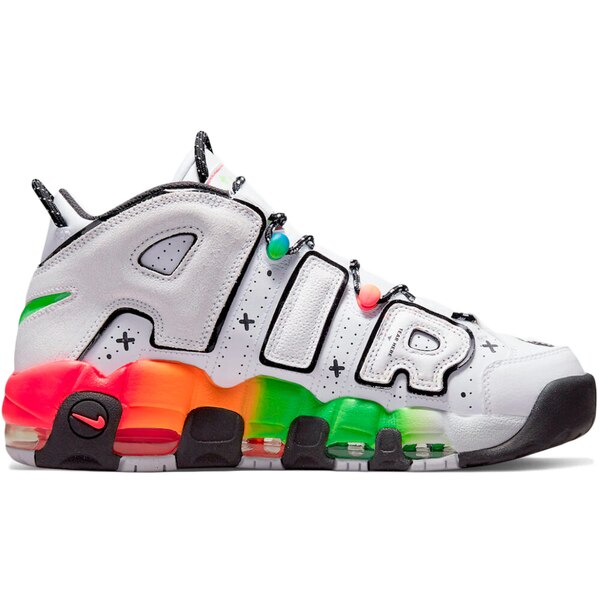 Nike ナイキ メンズ スニーカー  【Nike Air More Uptempo Ghost】  大きさ US_7(25.0糎) White/Blue/Orange-Green