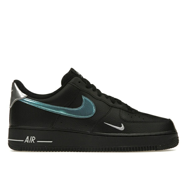 Nike ナイキ メンズ スニーカー  【Nike Air Force 1 \u002707 Low Black Blue Lightning】  大きさ US_7(25.0糎) Black/Wolf Grey/Metallic Silver