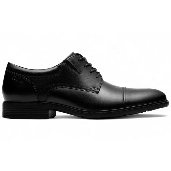 Clarks クラークス メンズ スニーカー  【Clarks Steadwell Cap Black Leather】  大いさ US_10(28.0珊) Black Leather メンズ靴-靴-スニーカー
