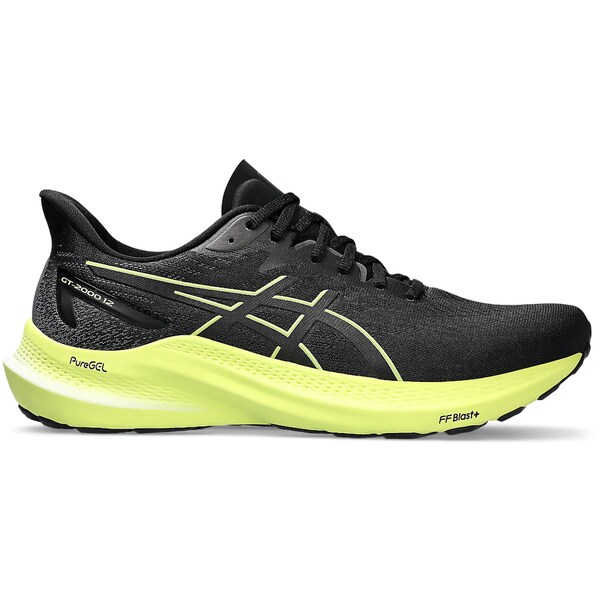 ASICS アシックス メンズ スニーカー  【ASICS GT-2000 12 Black Glow Yellow】  大いさ US_10(28.0珊) Black/Glow Yellow メンズ靴-スニーカー