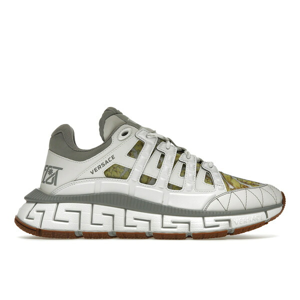 Versace ヴェルサーチ メンズ スニーカー 【Versace Trigreca White Grey Barocco Print】 サイズ US_12.5(30.5cm) White/Grey/Barocco Print｜asty