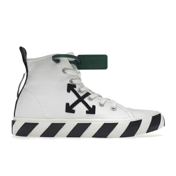 OFF-WHITE オフホワイト メンズ スニーカー 【OFF-WHITE Vulc Mid Canvas White Black】 サイズ US_11(29.0cm) White/Black｜asty