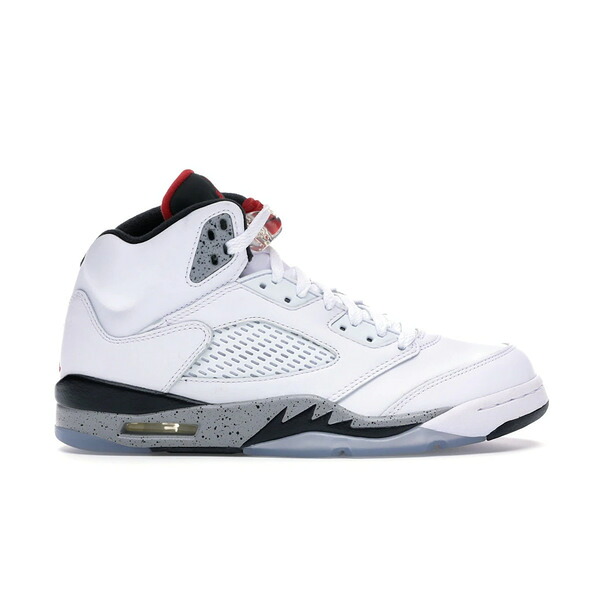 Jordan ジョーダン メンズ スニーカー 【Jordan 5 Retro White Cement】 サイズ US_11.5(29.5cm) White/University Red-Black-Matte Silver｜asty