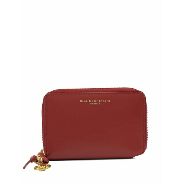 ジャンニ・キアリーニ レディース 紙入れ 付属品 Logo-stamp wallet Red