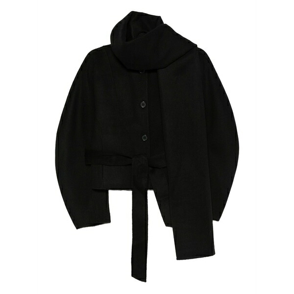 パロッシュ レディース 上衣＆上衣 アウター Button-fastening belted jacket Black